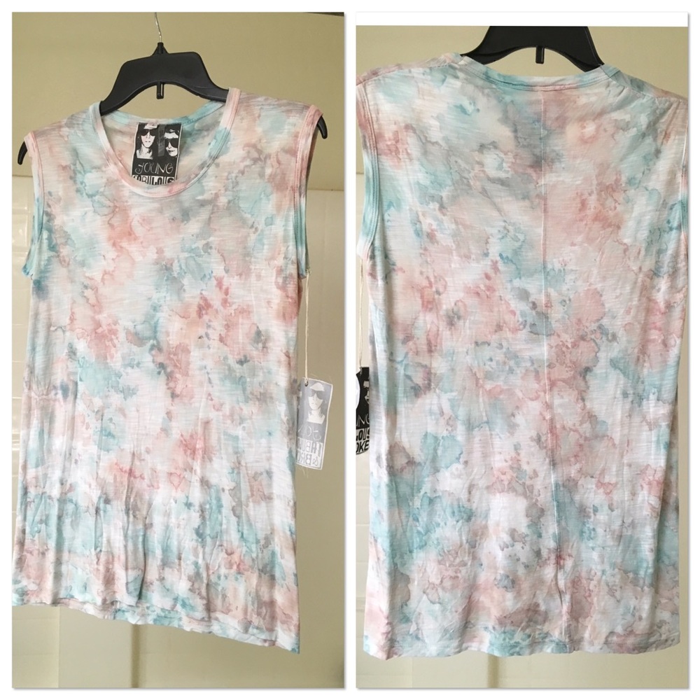 Young Fabulous and Broke Pink and Blue Tank
